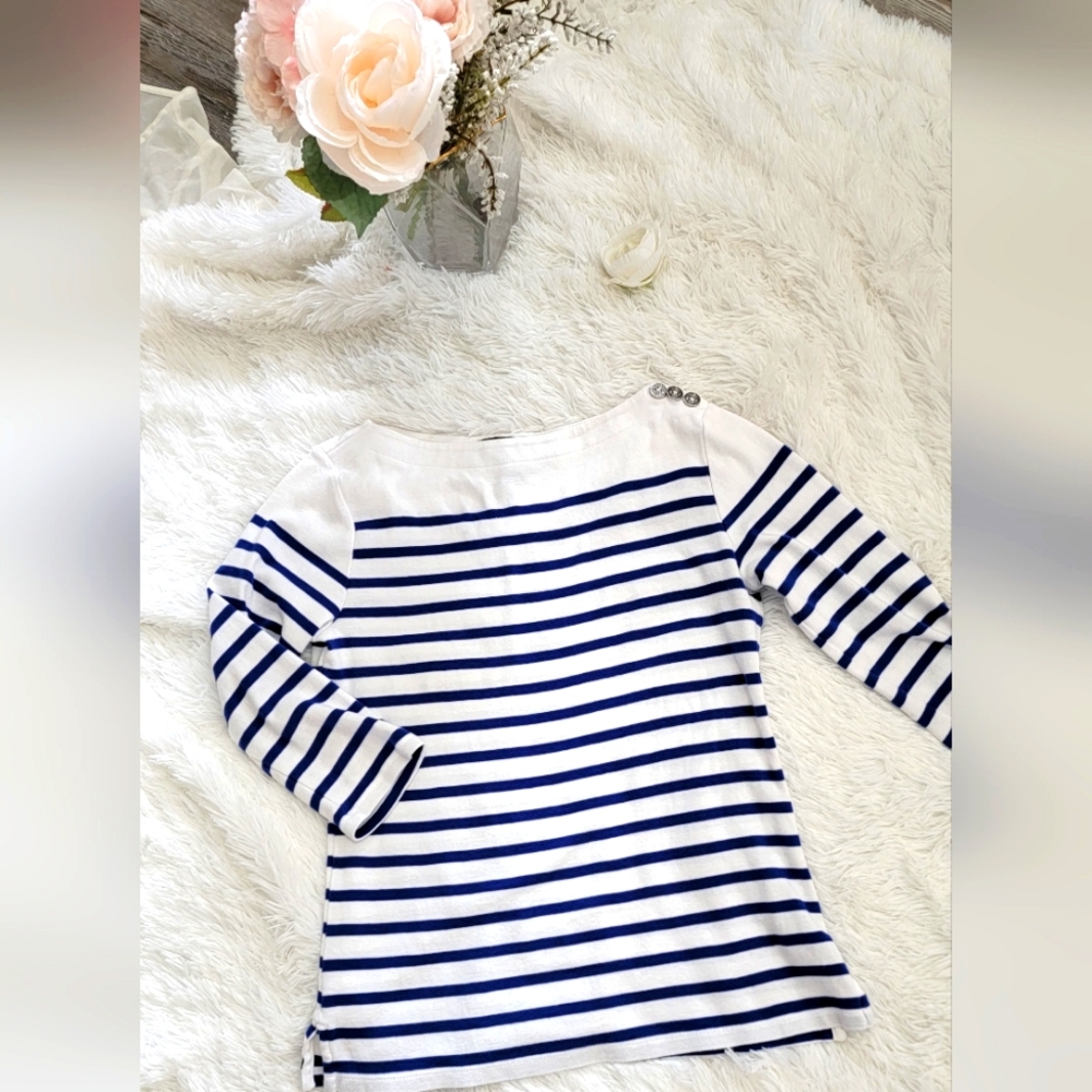 Lauren Ralph Lauren Stretch Cotton Boatneck T-Shirt size S